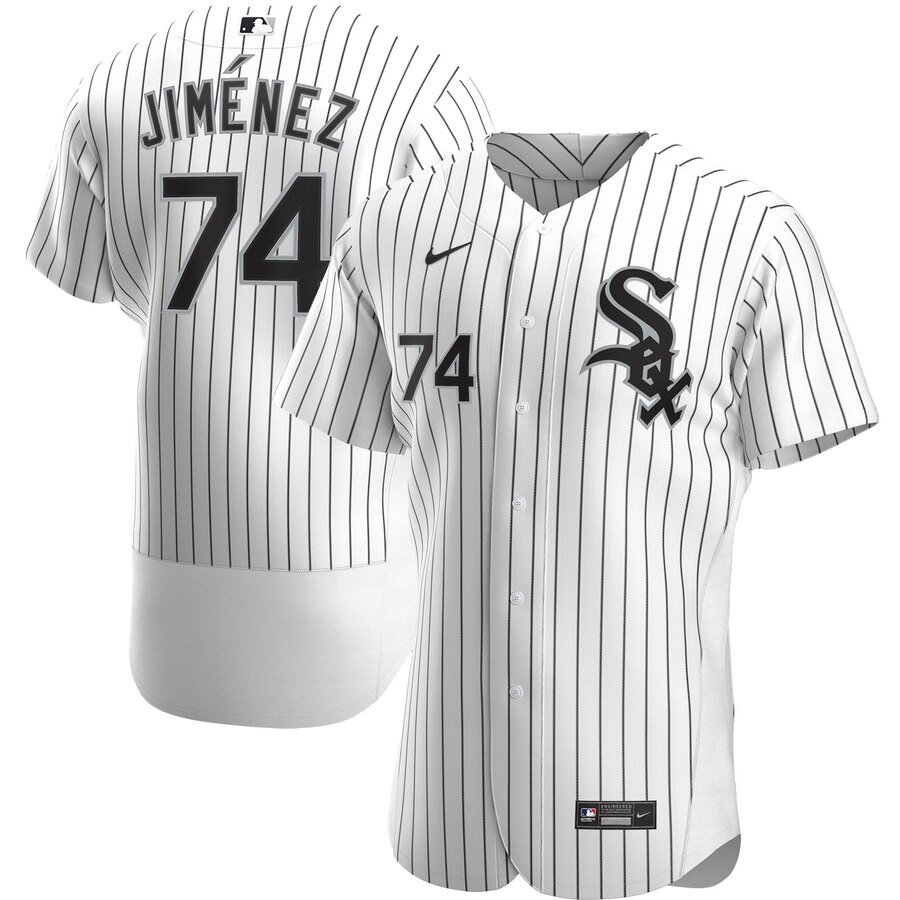 Chicago White Sox #74 Eloy Jimenez Men Nike White Home 2020 Authentic Player MLB Jersey->chicago white sox->MLB Jersey